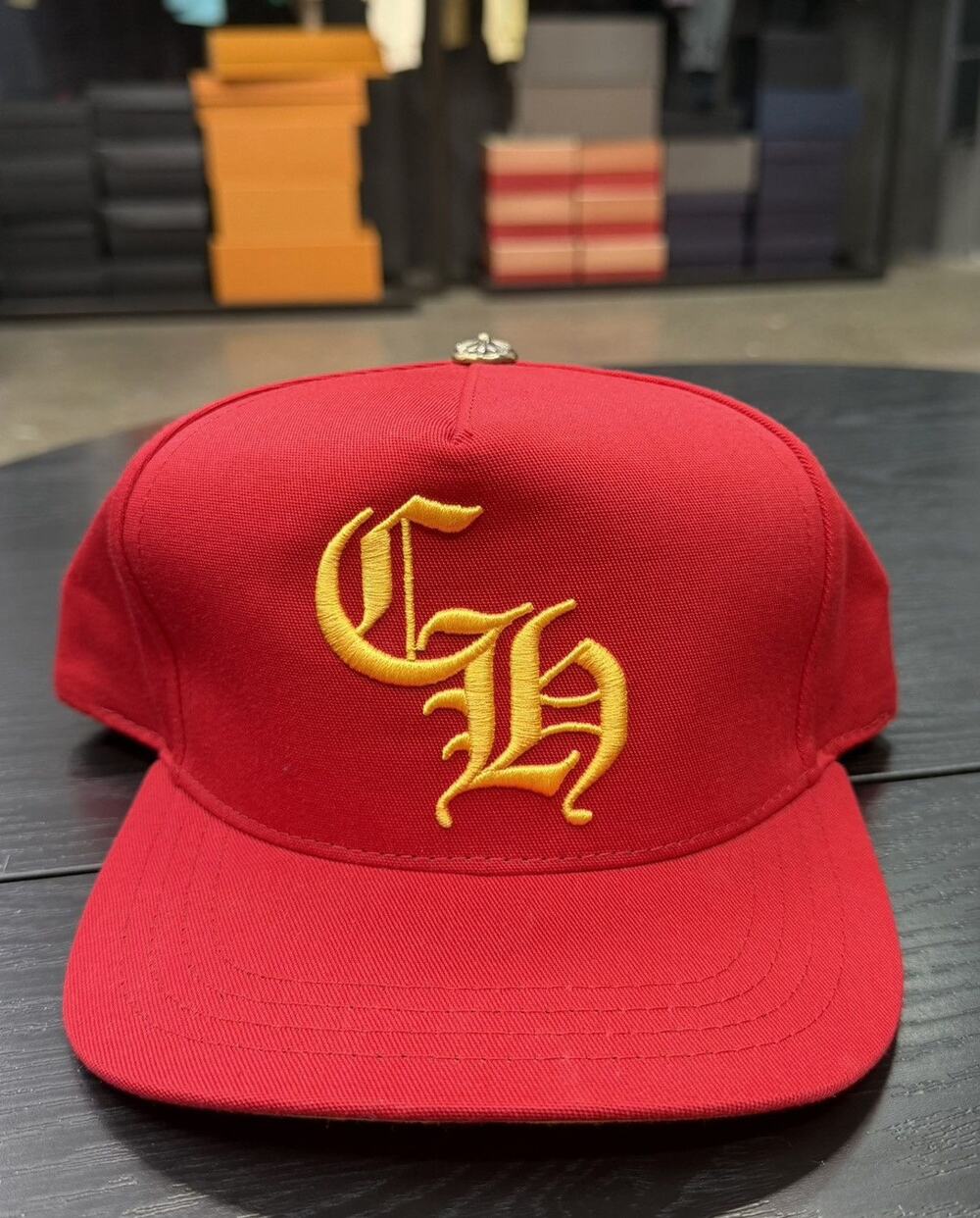 Chrome Hearts Red/Yellow CH Baseball Hat